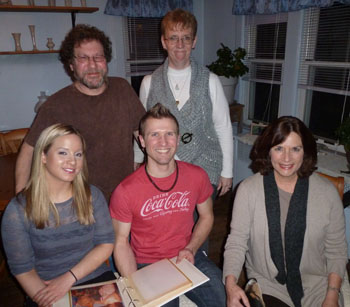 davidcooper Cast of Vacations: Seated: Heather Drew - New Milford, Garrett Dolloway - Wyckoff, Betsy Trum - Ramsey. Standing: David Cooper - Oakland, Director of "Vacation Photos" Marilyn Schilke - Teaneck