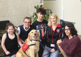 Barnstable Academy’s middle school students along with Dr. Rebecca Eliason, Director of Social Services, enjoyed the afternoon learning about the process, meeting Cassie, and experimenting with behaviors. Cassie demonstrated how she responds to people who are anxious, frightened, lonely, sad, or just need a friendly visit. “We are very appreciative that Mrs. Alpert brought Cassie in to teach us about dog therapy and the training process,” said Eliason. “They helped us experience the benefits of this type of intervention,” Eliason added.